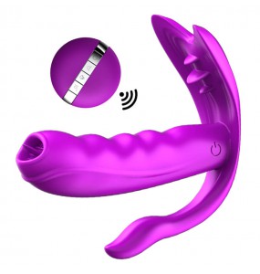 FOX - M5 Cute Fox Tongue Lick Heating Wearable Vibrators (Chargeable - Purple)